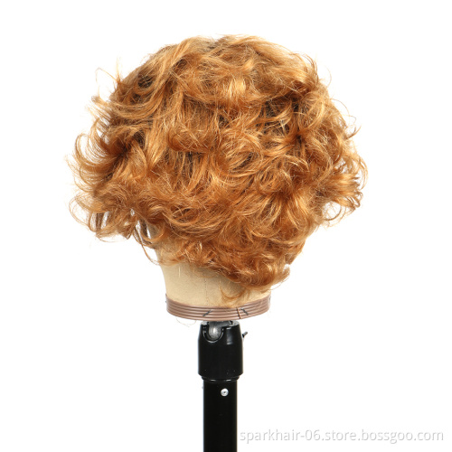 SPARK Factory Wholesale Short Human Hair Wigs Short Pixie Cut Lace Wig Cheap Pixie Curls Short Wigs For Black Women